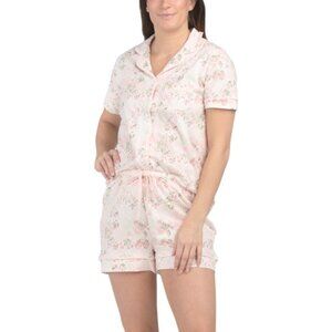 POPPY & CLAY Organic Cotton Paisley Floral Top And Shorts Pajama Set